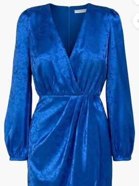 Adelyn Rae Jacquard Cobalt Blue Cocktail Dress